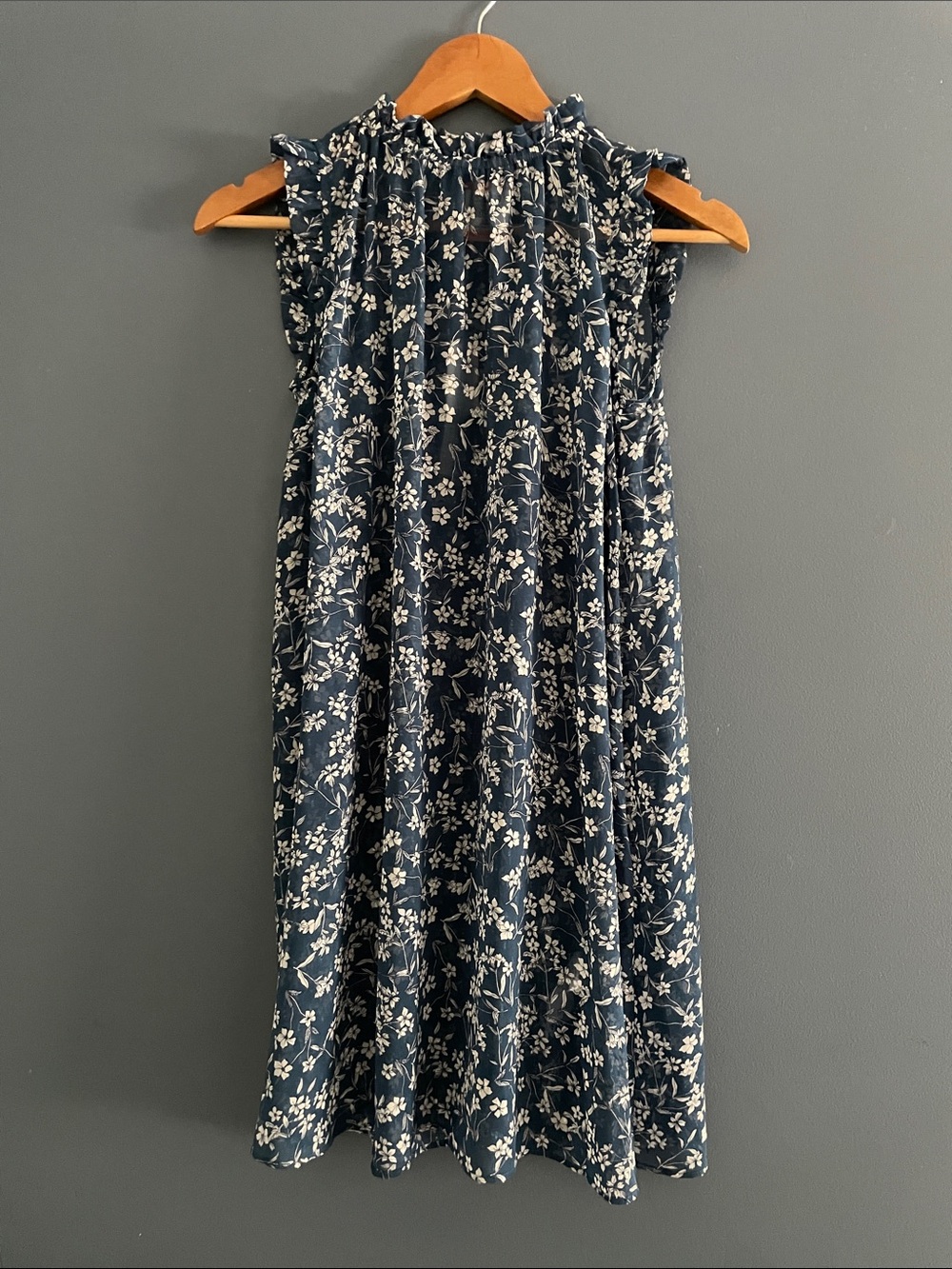 Banana Republic Navy and White Floral Mini Dress
